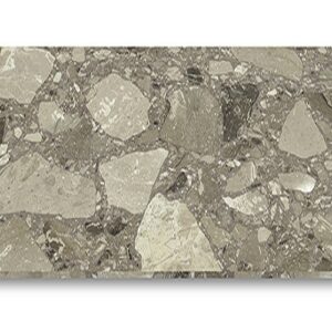 Compac Classic Brown marble slab highlighting its unique stone pattern and texture.