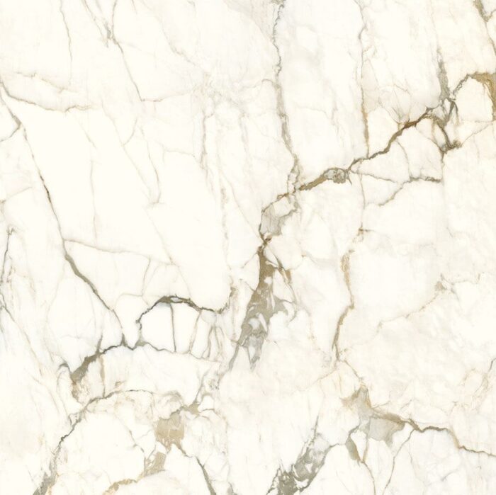 Calacatta Macchia Vecchia - Worktops Close-up of Calacatta Macchia Vecchia marble with grey, beige, and golden veins.
