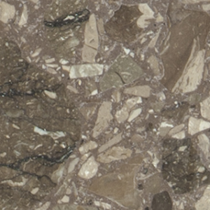 Compac Classic Brown - Worktops Close-up of Compac Classic Brown terrazzo marble showing multidimensional stones.
