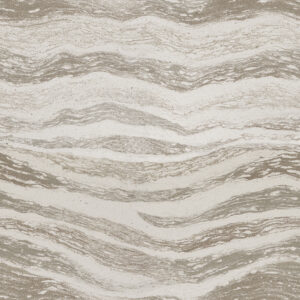 Close-up of Cambria Oakmoor Quartz with creamy beige and light brown veining
