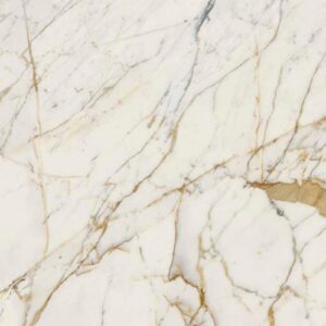 Close-up of Calacatta Oro Marble with unique veining